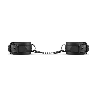 Faux Leather Handcuffs Black