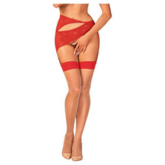 S814 Stockings Red - S/M