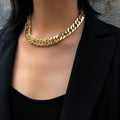 Necklace chunky gold links
