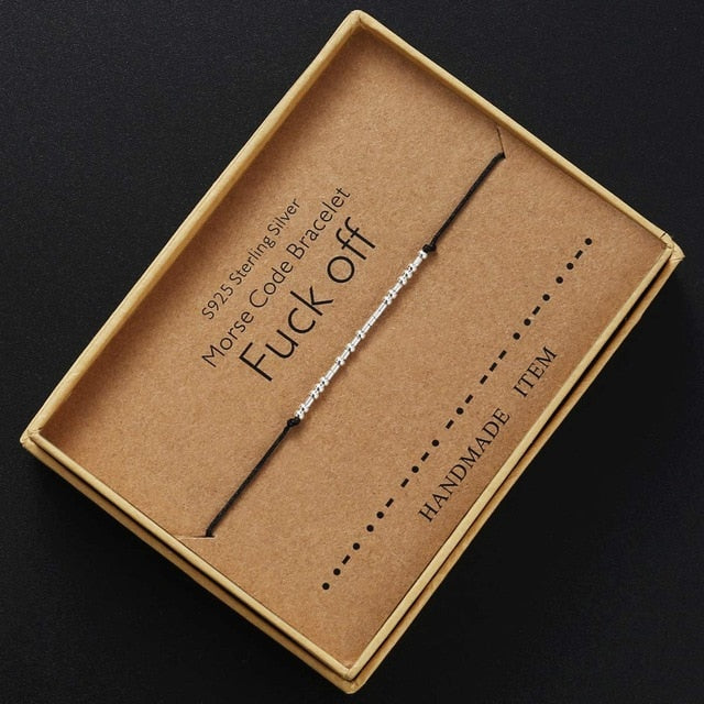 Morse Code Bracelets for Men or Women FUCK OFF and more