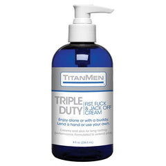 TitanMen Triple Duty Fist, Fuck & Jack-Off Cream Lubricant - 237 ml Pump pack
