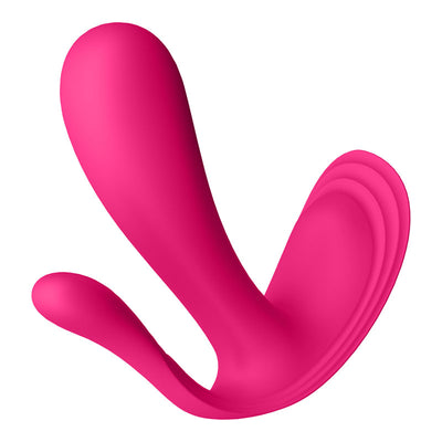 Satisfyer Top Secret + Wearable Vibrator with Vaginal & Anal Probes - Pink