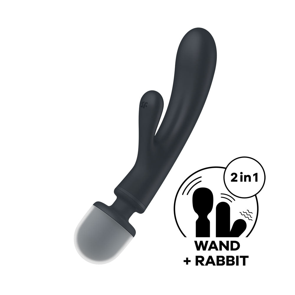 Satisfyer Triple Lover Multi Use Vibrator - Black