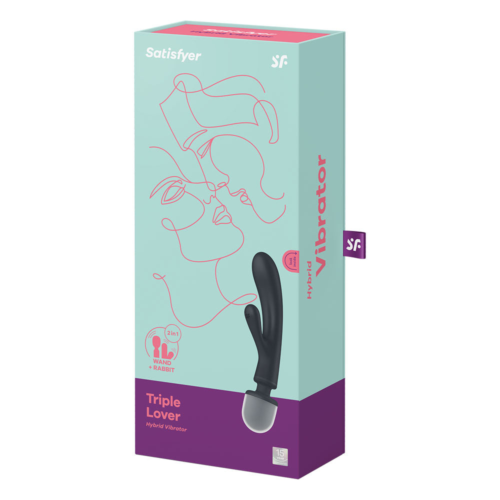 Satisfyer Triple Lover Multi Use Vibrator - Black