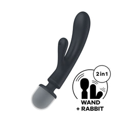 Satisfyer Triple Lover Multi Use Vibrator - Black