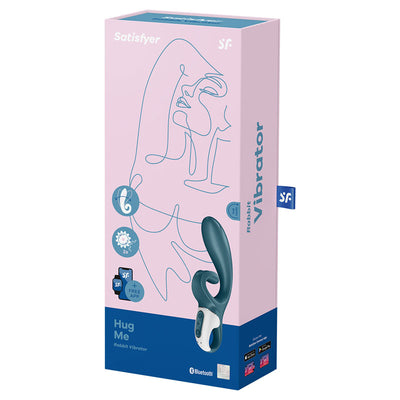 Satisfyer Hug Me - Bluegrey USB Rechargeable Rabbit Vibrator with App Control
