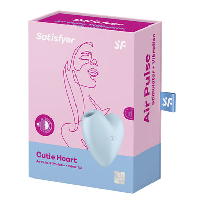Satisfyer Cutie Heart -  -  USB Rechargeable Air Pulsation Stimulator with Vibration