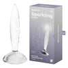 Satisfyer Sparkling Crystal Glass Anal Dildo - Clear