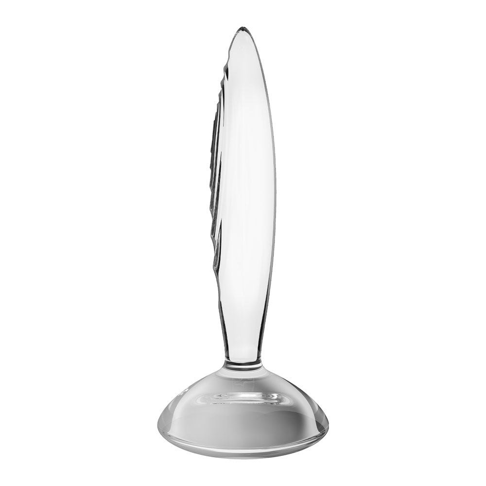 Satisfyer Sparkling Crystal Glass Anal Dildo - Clear