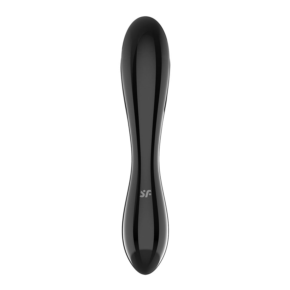 Satisfyer Dazzling Crystal Glass Dildo - Black