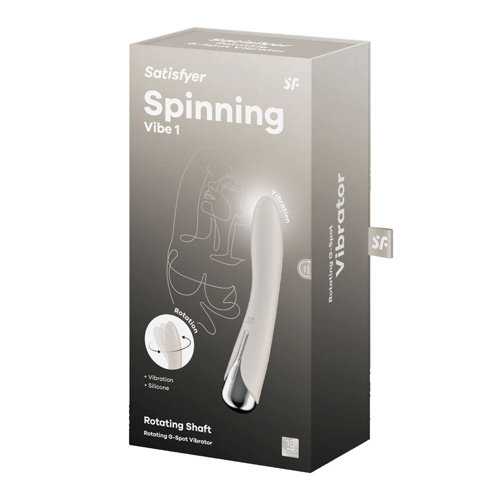 Satisfyer Spinning Vibe 1 Rotating Shaft Vibrator - Beige