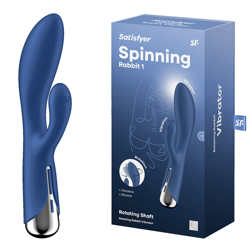 Satisfyer Spinning Rabbit 1 Rotating Shaft Vibrator - Blue