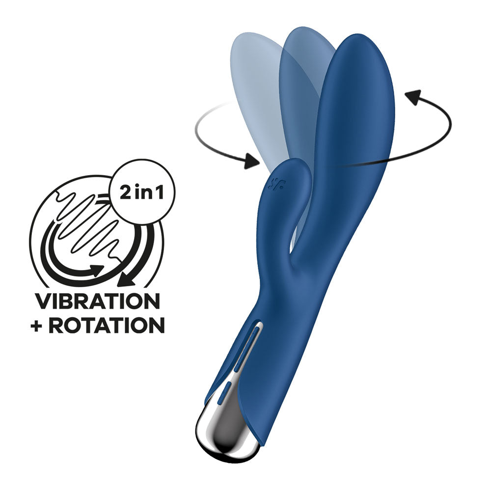 Satisfyer Spinning Rabbit 1 Rotating Shaft Vibrator - Blue