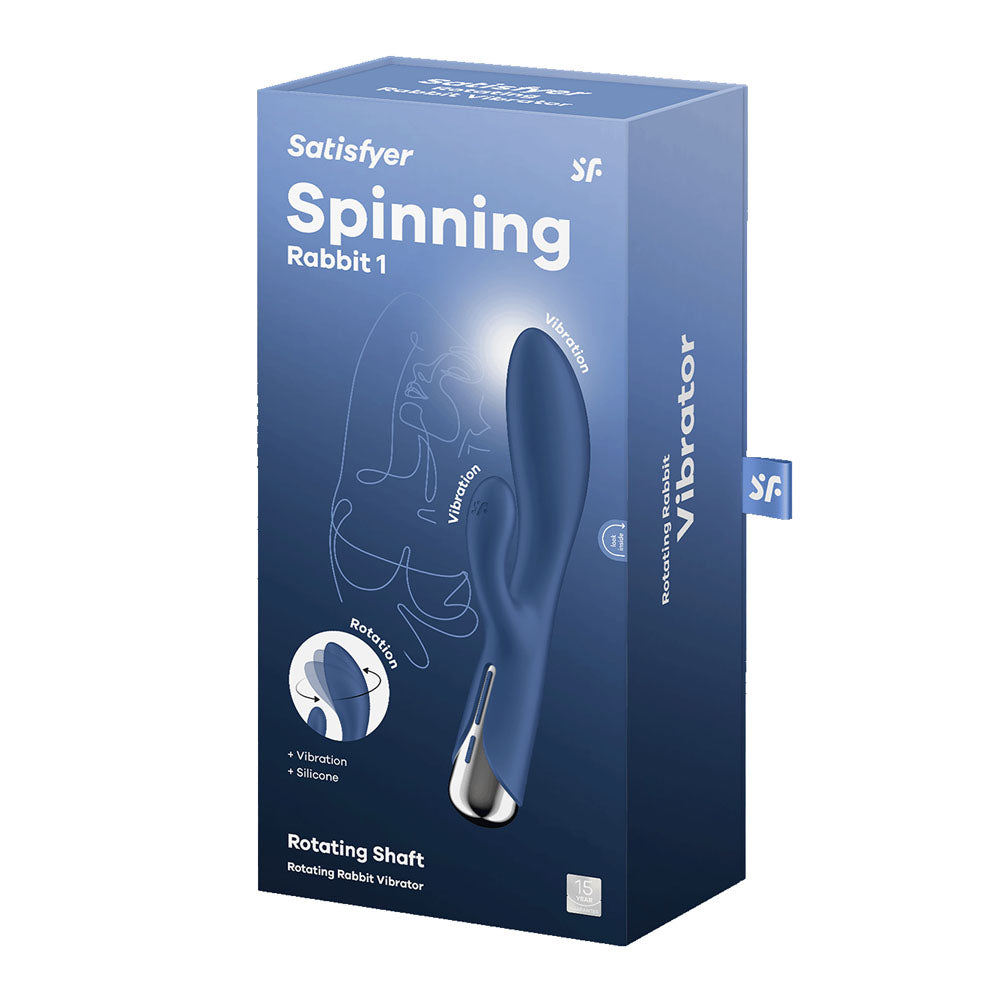 Satisfyer Spinning Rabbit 1 Rotating Shaft Vibrator - Blue