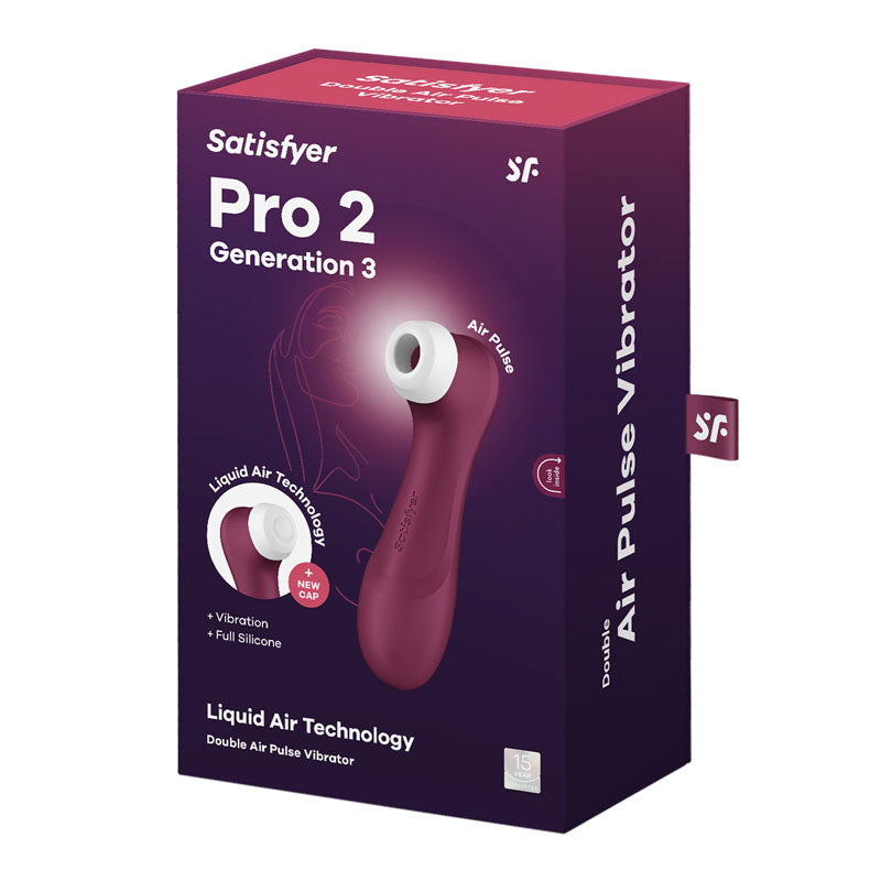 Satisfyer Pro 2 Gen 3 - Wine Touch-Free USB-Rechargeable Clit Stimulator