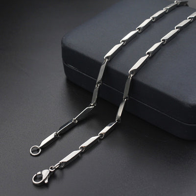 Necklace in titanium steel 40, 50, 60cm in 4 thicknesses