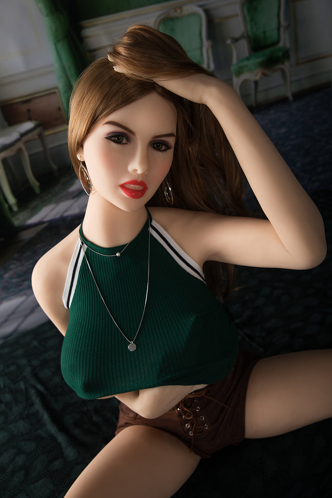 Blanche 165cm tall Brunette sex doll with pale skin tone B93 x W52 x H87cm
