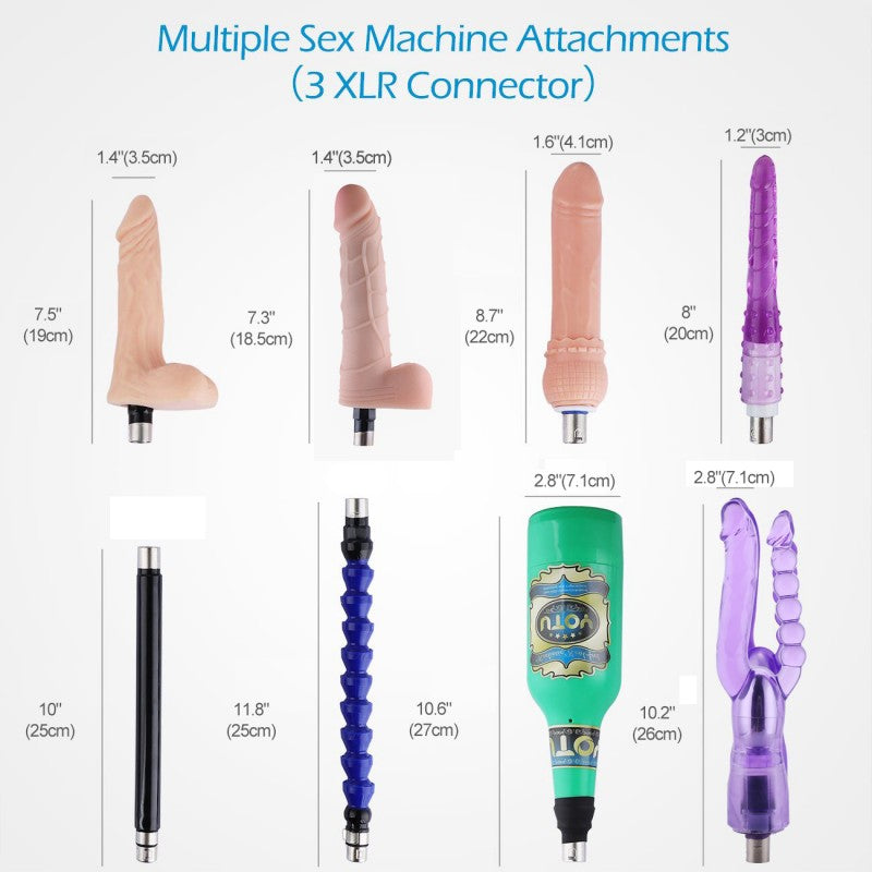 Hismith 3XLR COUPLES Sex Machine Package with 6 toys