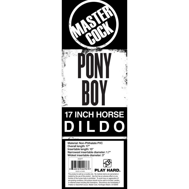 Master Cock 43cm Horse Dildo - Black