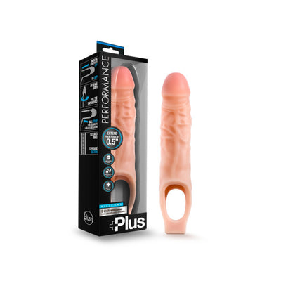 Performance Plus 9'' Silicone Cock Sheath Penis Extender - Flesh 1.3 cm (0.5'') Penis Extension Sleeve