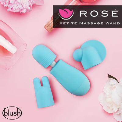 Rose Petite Massage Wand - Blue