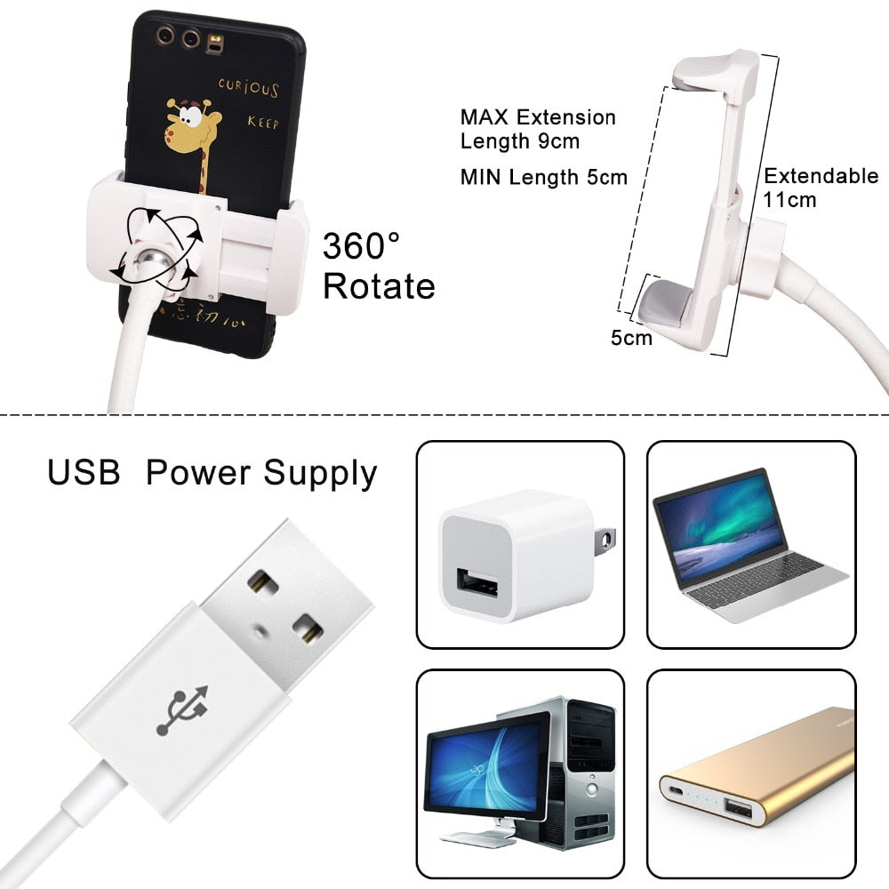 LED Ring light for phones. For livestream, videochat, video footage & selfies