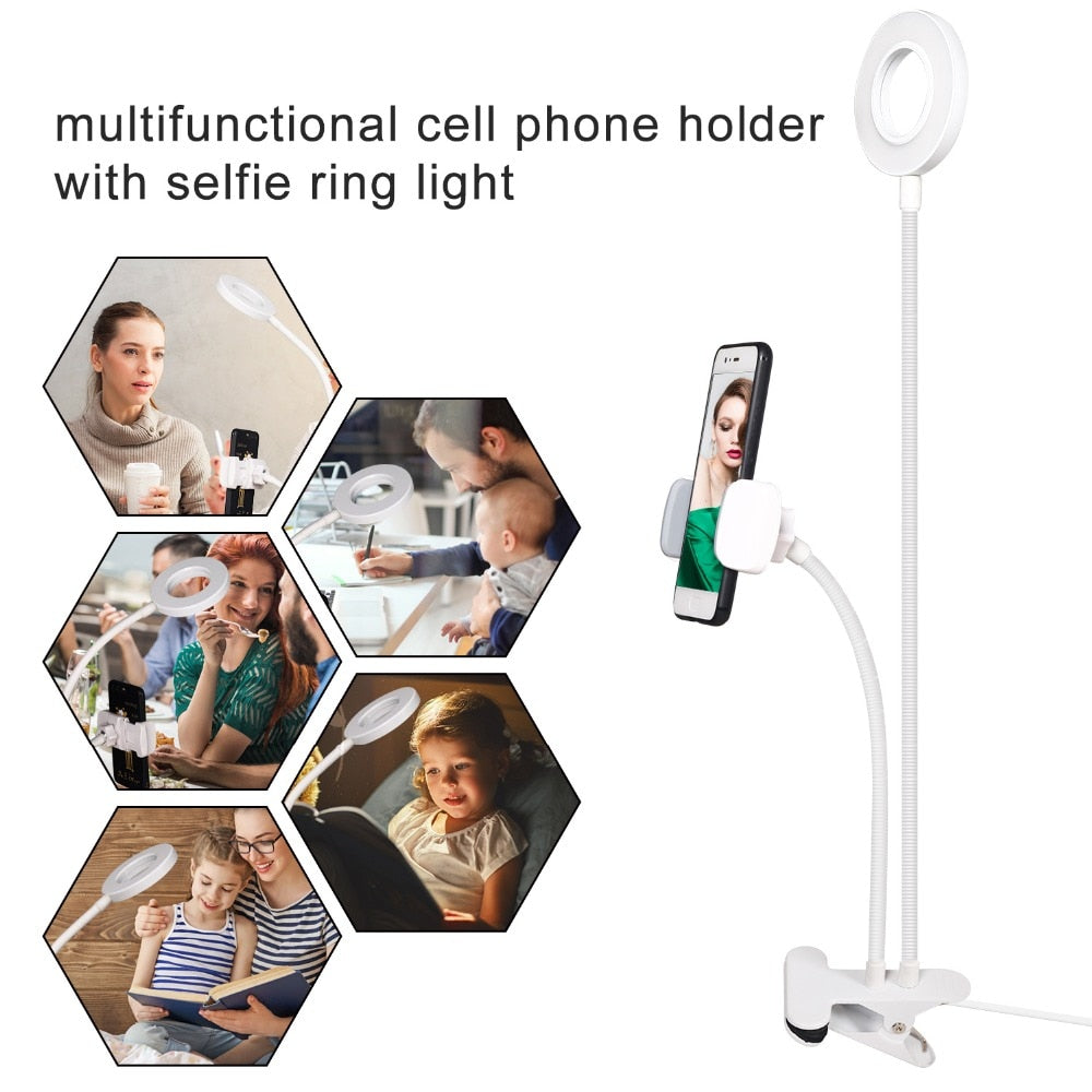 LED Ring light for phones. For livestream, videochat, video footage & selfies