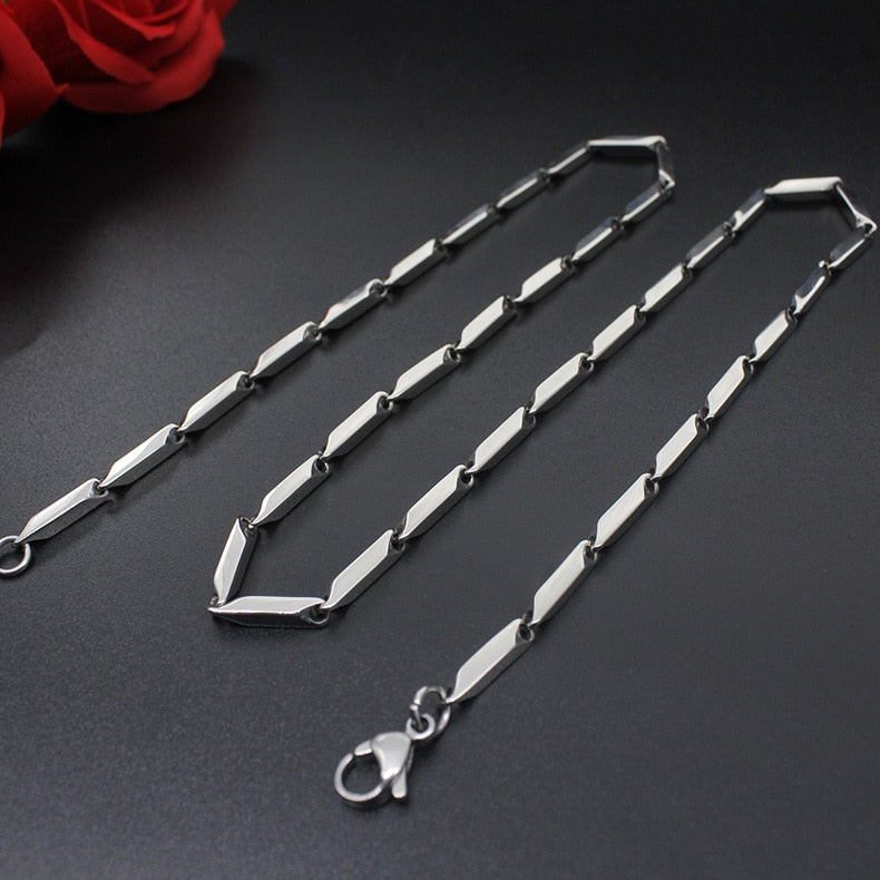 Necklace in titanium steel 40, 50, 60cm in 4 thicknesses