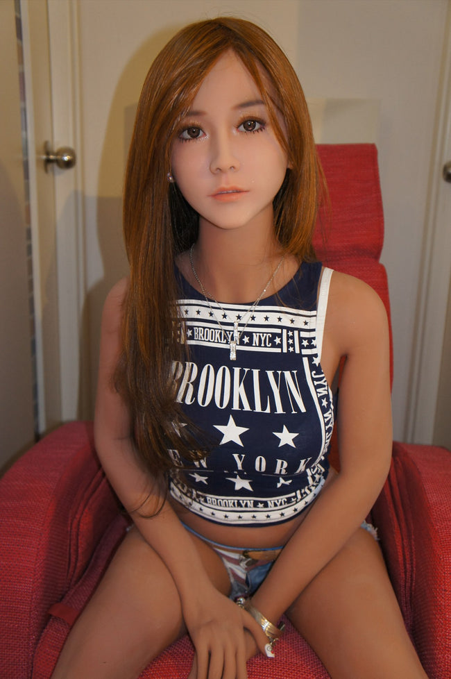 Tera 156cm tall Brunette Asian sex doll with medium skin tone B75 x W58 x H79cm