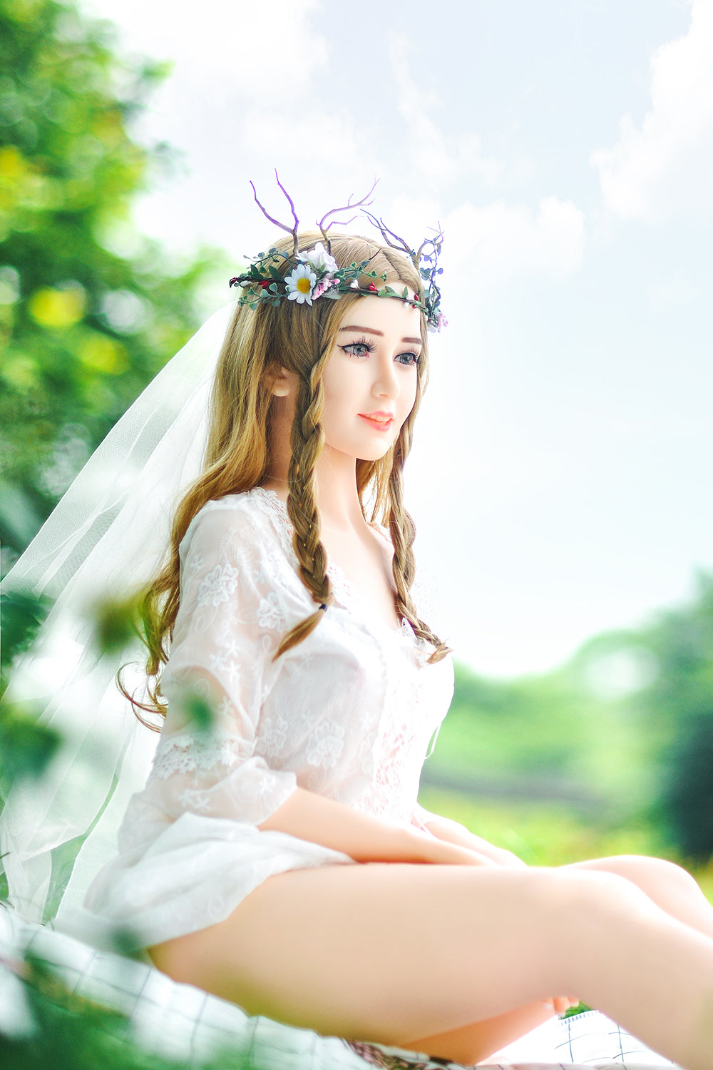 May 160cm tall L. Brunette sex doll with pale skin B80 x W55 x H80
