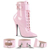 Domina 1023 Ankle boot with 6 inch heel - Baby Pink