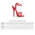 Domina 108 Sandal with 6 inch heel - Red Patent