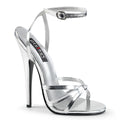 Domina 108 Sandal with 6 inch heel - Silver Metallic