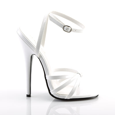 Domina 108 Sandal with 6 inch heel - White Patent
