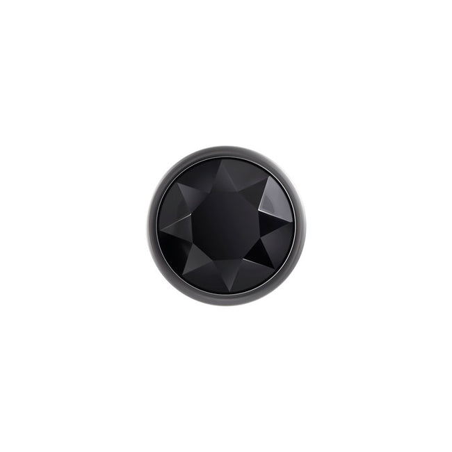 Evolved Black Gem Anal Plug - Small - Metallic 7.1 cm Small Butt Plug with Black Gem Base