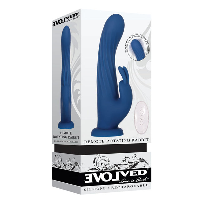 Evolved Remote Rotating Rabbit -  USB Rechargeable Rabbit Vibrator with Wireless Remote