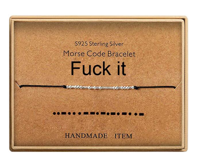 Morse Code Bracelets for Men or Women FUCK OFF and more