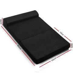 Giselle Bedding Folding Double Sofa Bed Air Mesh Fabric - Black