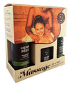 Hemp Seed Massage In A Box - Guavalava Scented Massage Gift Set 3 Piece Kit