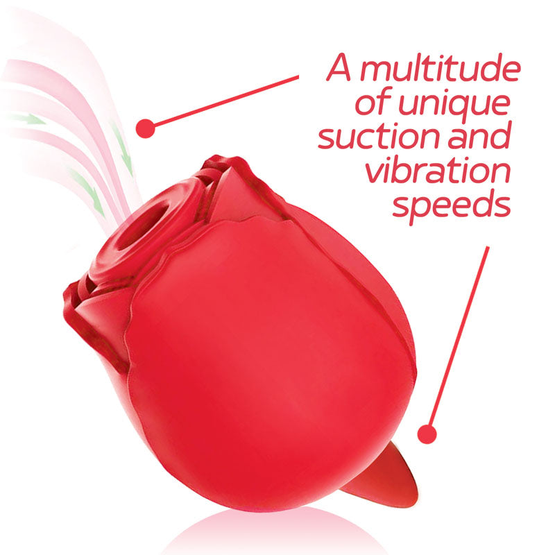 Wild Rose Sucking & Licking Vibe - Red