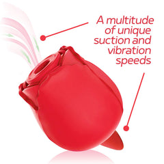 Wild Rose Sucking & Licking Vibe - Red