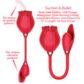 Wild Rose Suction & Bullet Vibrator - Red