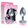 The Silver Starter Plug with pink jewel base - Silver
