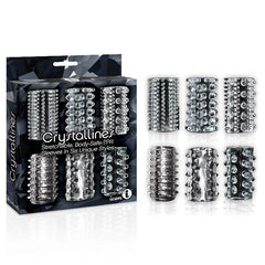 The 9's Crystalline TPR Cock Sleeves -  Penis Sleeves - Set of 6