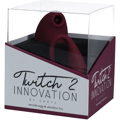 Twitch 2 Clit Stimulator and Vibrating Egg -  Burgundy