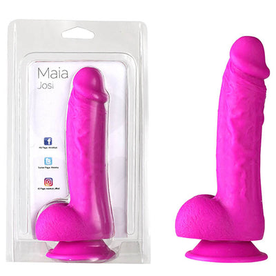 Maia Josi 8 inch Realistic Silicone Dong - Purple