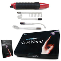 KinkLab Neon Wand Electrosex Kit E-Stim Kit - 5 Piece Set PURPLE