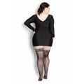 Kixies Lois  with Back Seam Thigh Highs - Size D