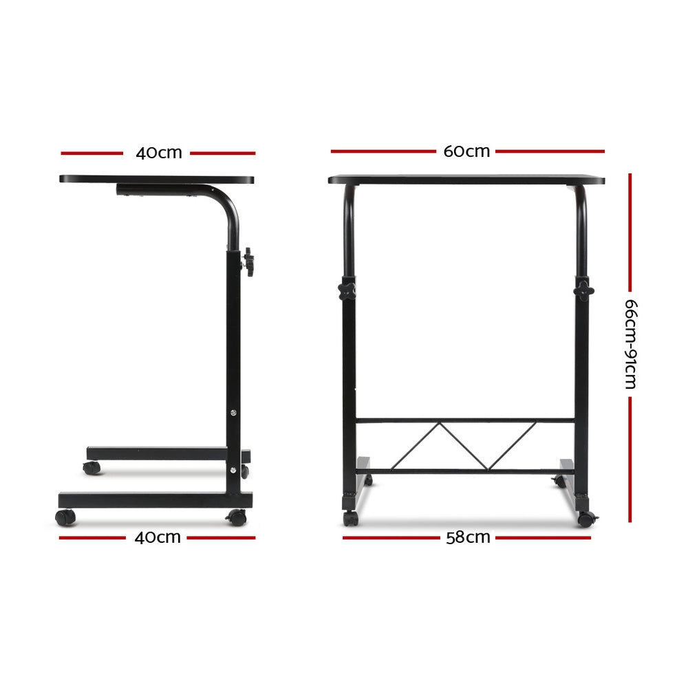 Rolling Adjustable Height Attendance Table - Black
