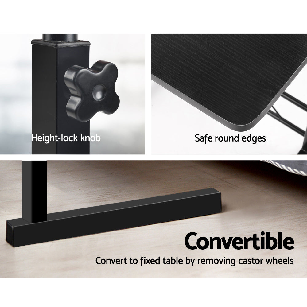 Rolling Adjustable Height Attendance Table - Black